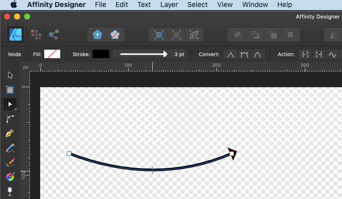 affinity designer curved line