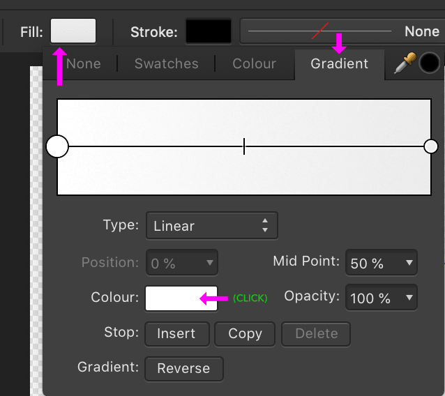 affinity designer gradient background fill