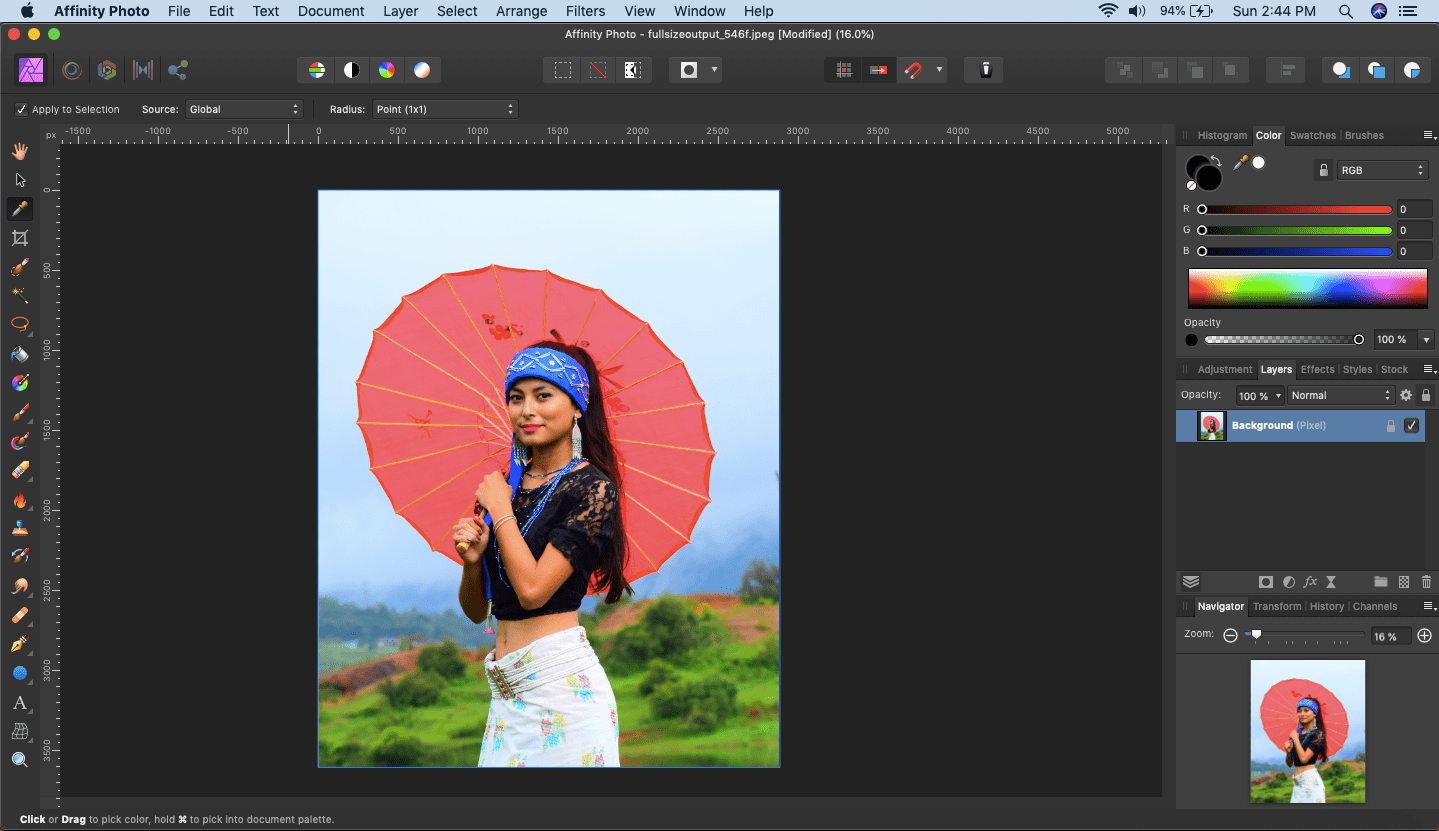 affinity photo blur background sample