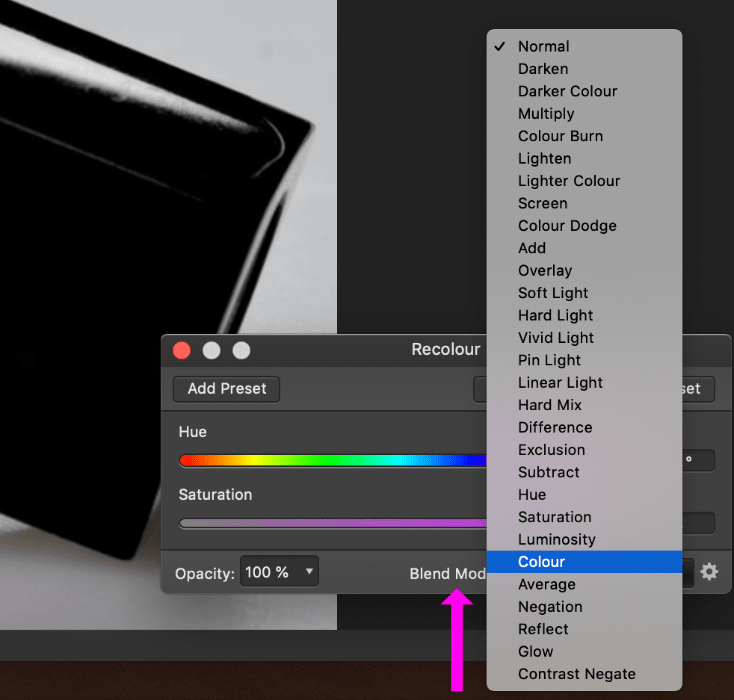 affinity photo lipstick adjustments blend colour