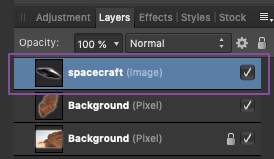 affinity photo spacecraft layer top