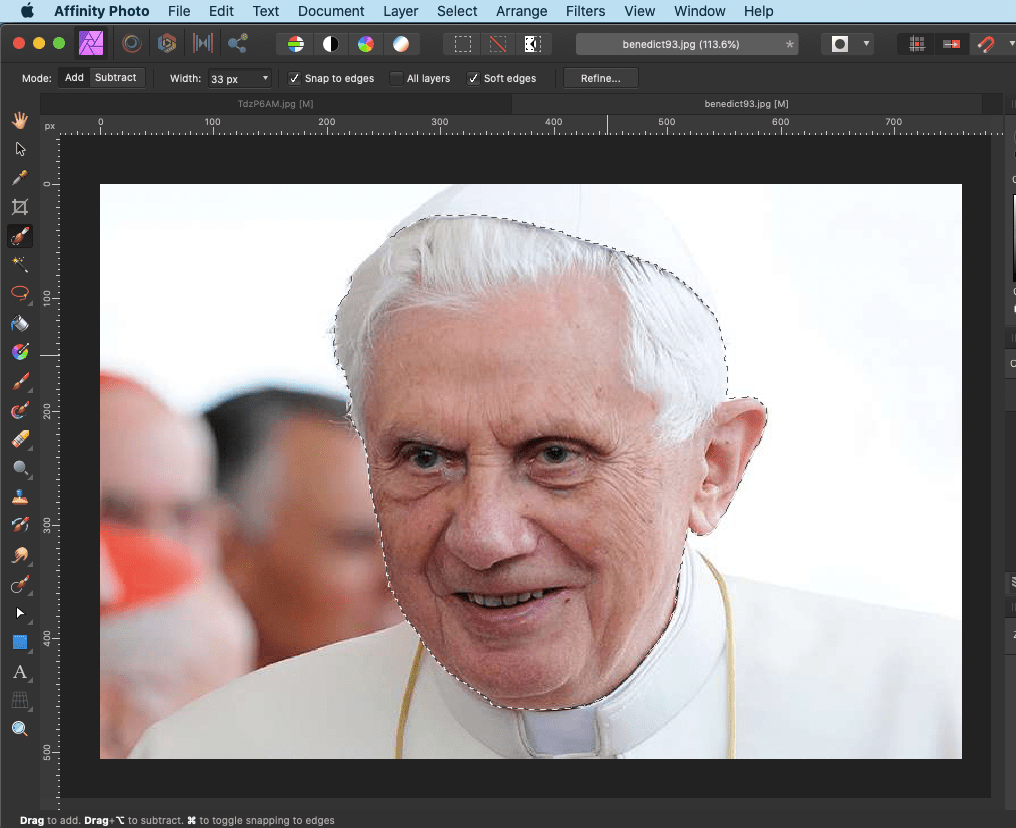 affinity photo swap faces source selection
