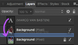 affinity photo van basten drag text layer