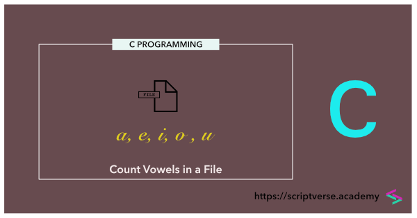 c program count vowels in a file