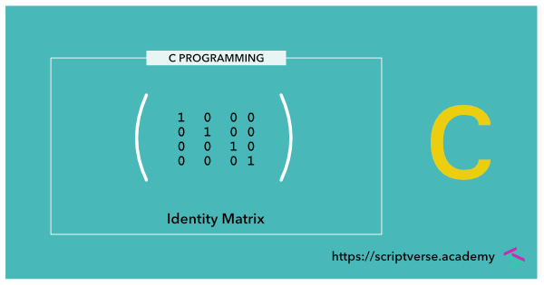 c program identity matrix