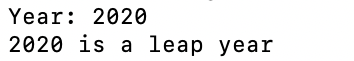 c program leap year 2020