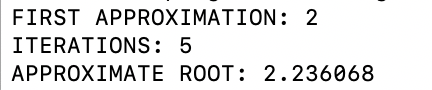 c program newton raphson for root 5