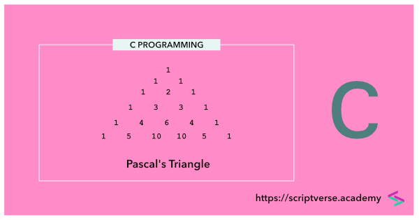 c program pascal triangle