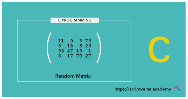 c program random matrix