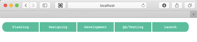 css3 milestone progress bar rounded