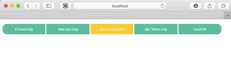 css3 milestone progress bar select