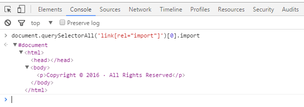 html5 imports browser