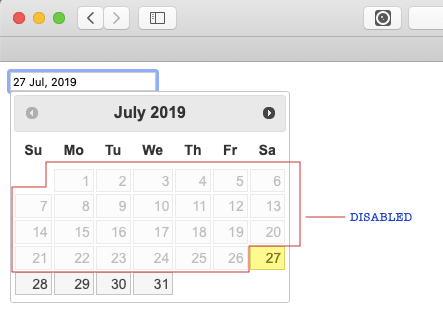 jquery ui datepicker disable past dates