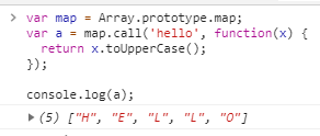 js array map on string