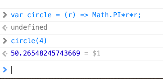 js arrow function call