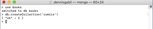 mongodb create collection