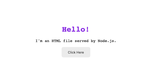 node.js serve html css and js files