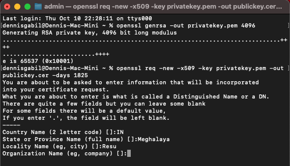 openssl public certificate