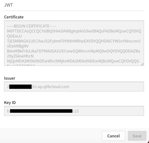 qlik jwt issuer